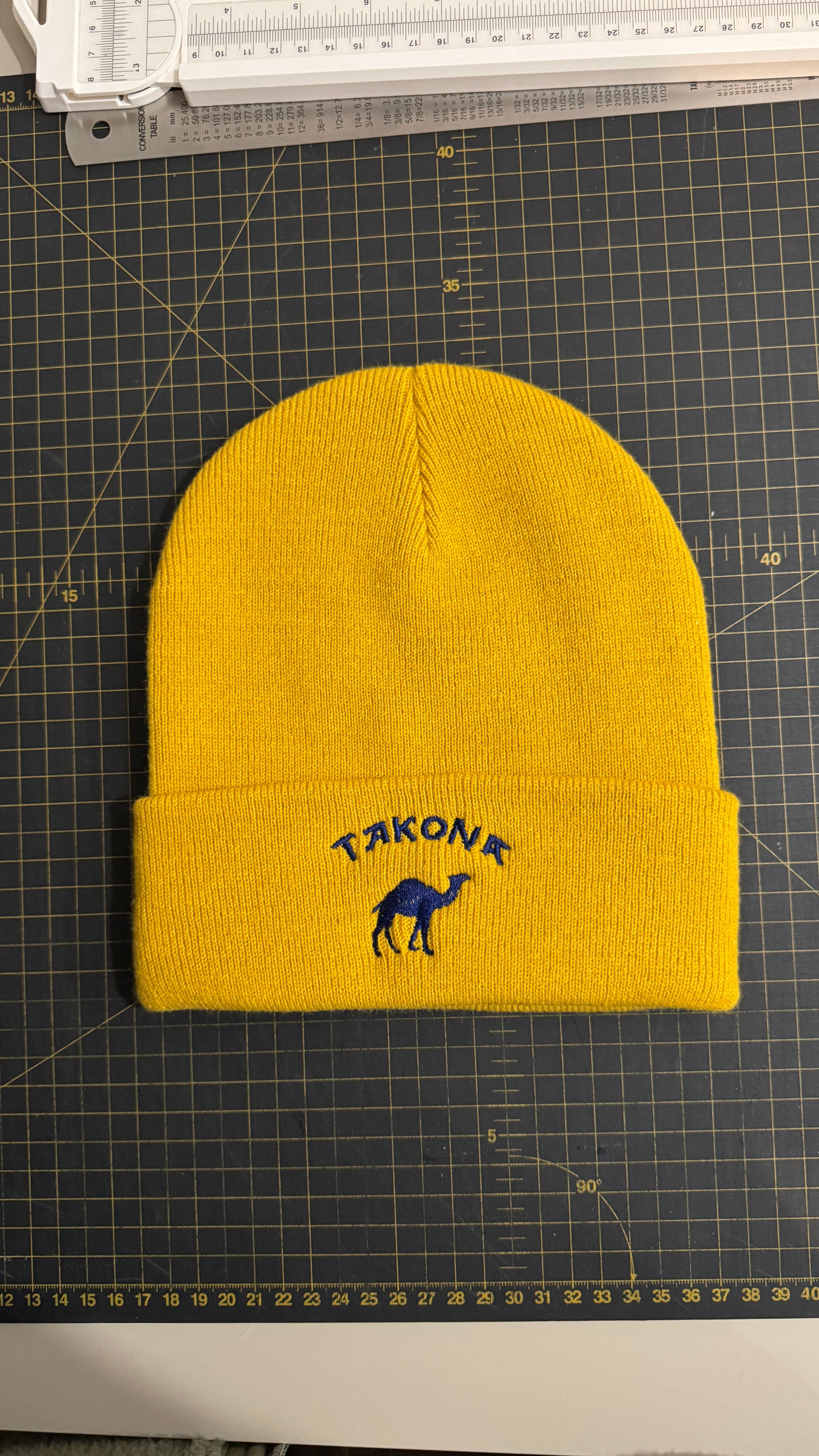 Camel Embroidered Beanie