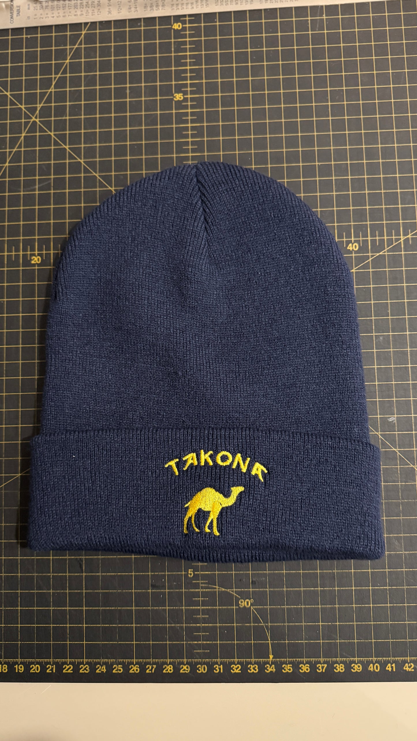Camel Embroidered Beanie