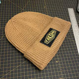 Biscuit Coloured Beanie with Gold Takona Logo