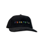 ITS OK TO TLK Rainbow Embroidered Corduroy Baseball Cap