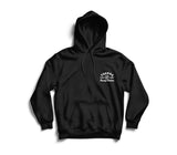 Takona Classic Racing Division hoodie in black, front view with embroidery