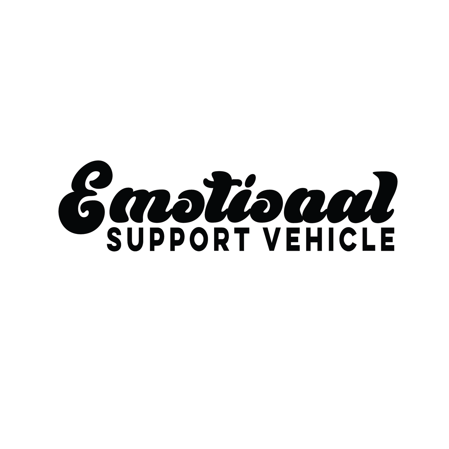 Emotional Support Vehicle Sticker