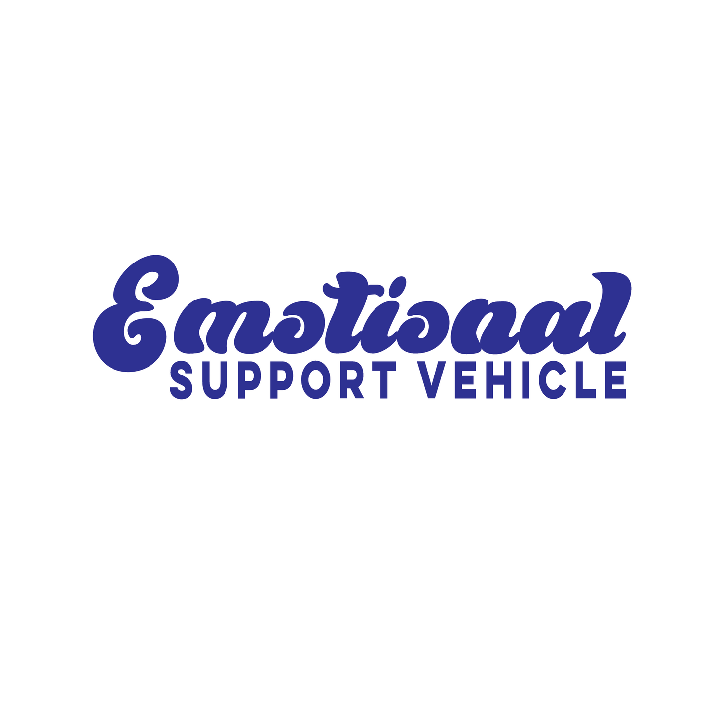 Emotional Support Vehicle Sticker