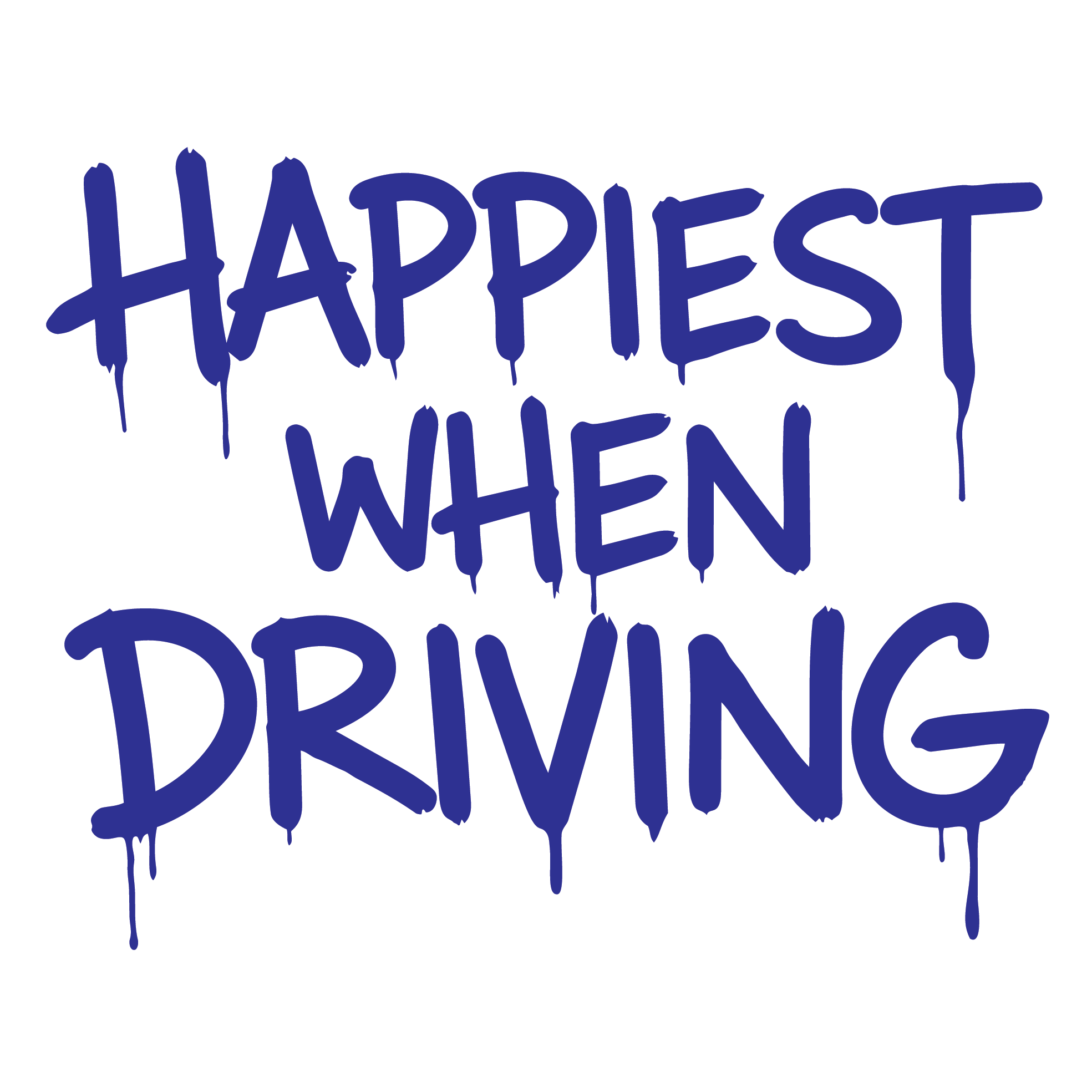 Happiest when driving Sticker