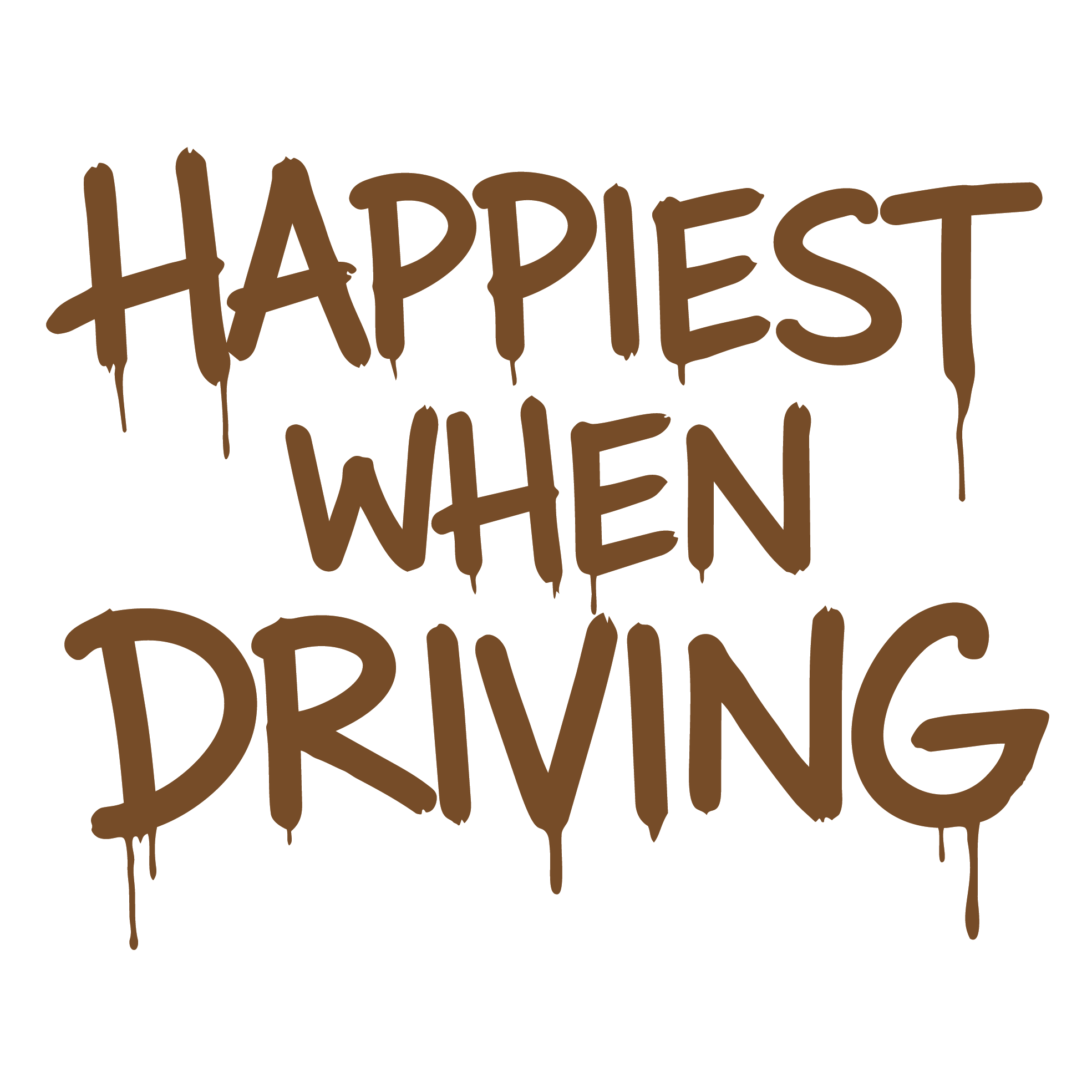 Happiest when driving Sticker
