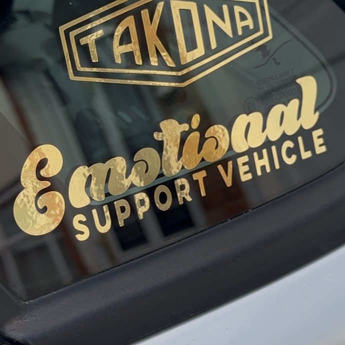 Emotional Support Vehicle Sticker