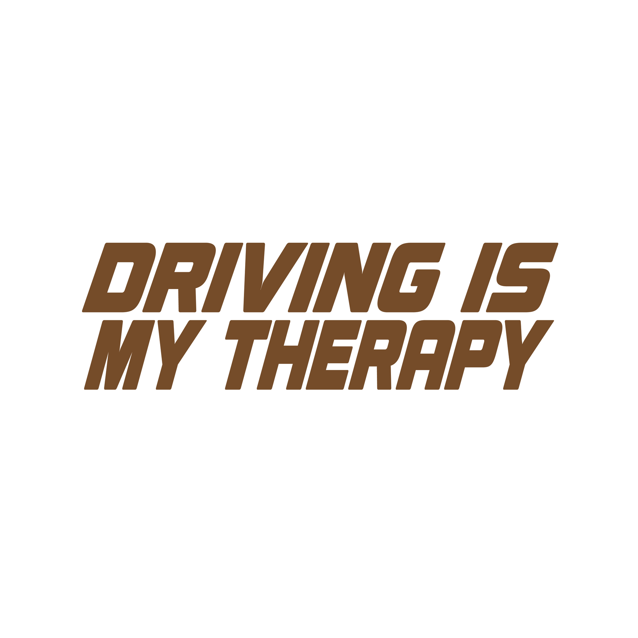 Driving Is My Therapy Sticker