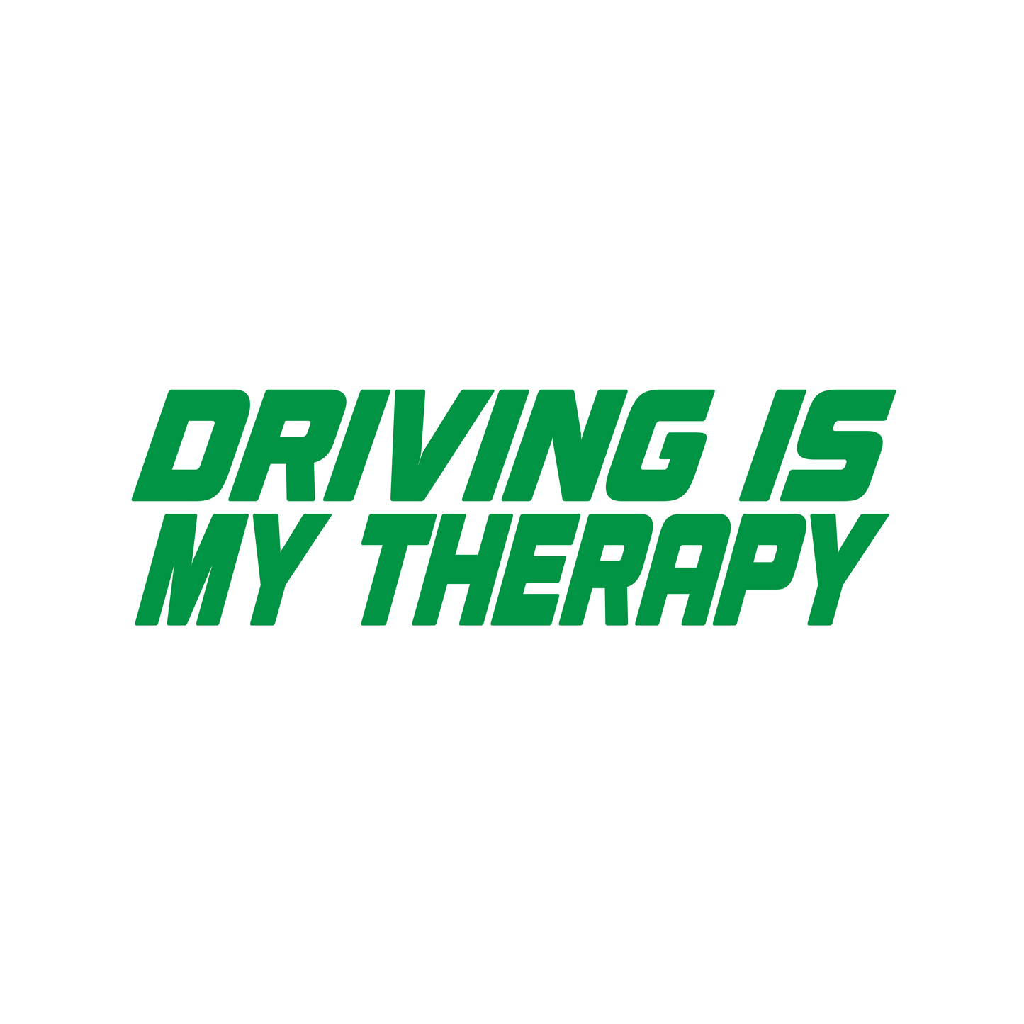 Driving Is My Therapy Sticker
