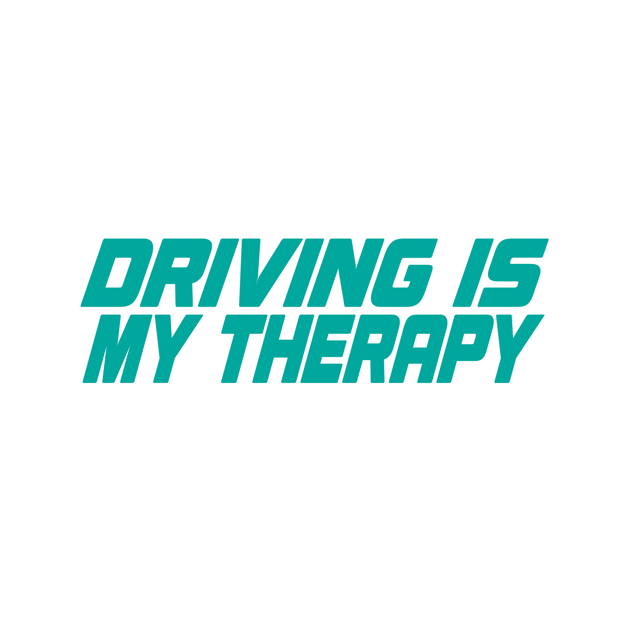 Driving Is My Therapy Sticker