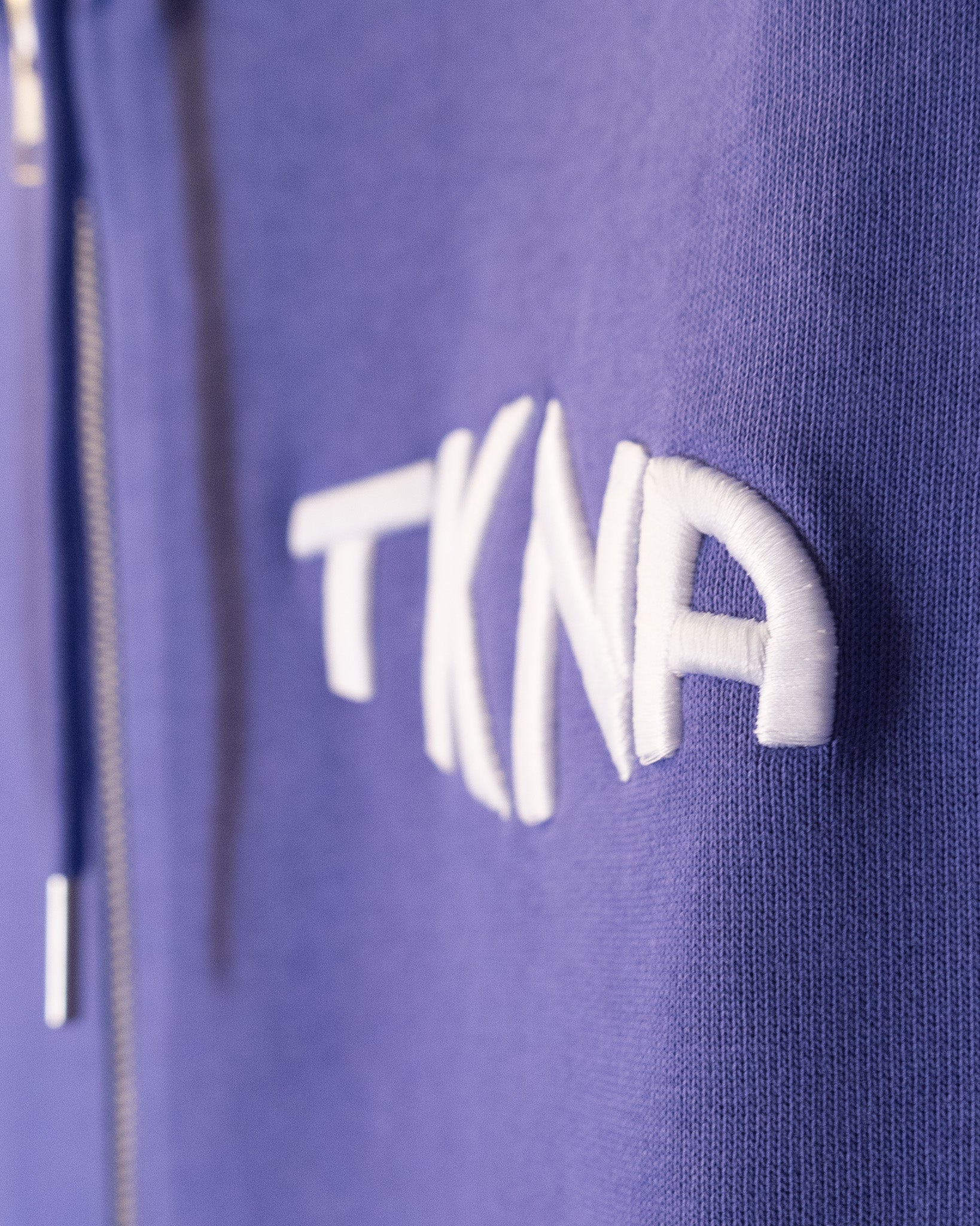 TKNA 3D Embroidered Zip Down Hoodie