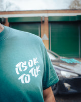 It’s Ok To Tlk paint style tee.