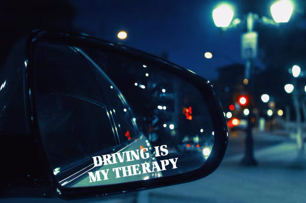 Driving Is My Therapy - Wing Mirror Sticker