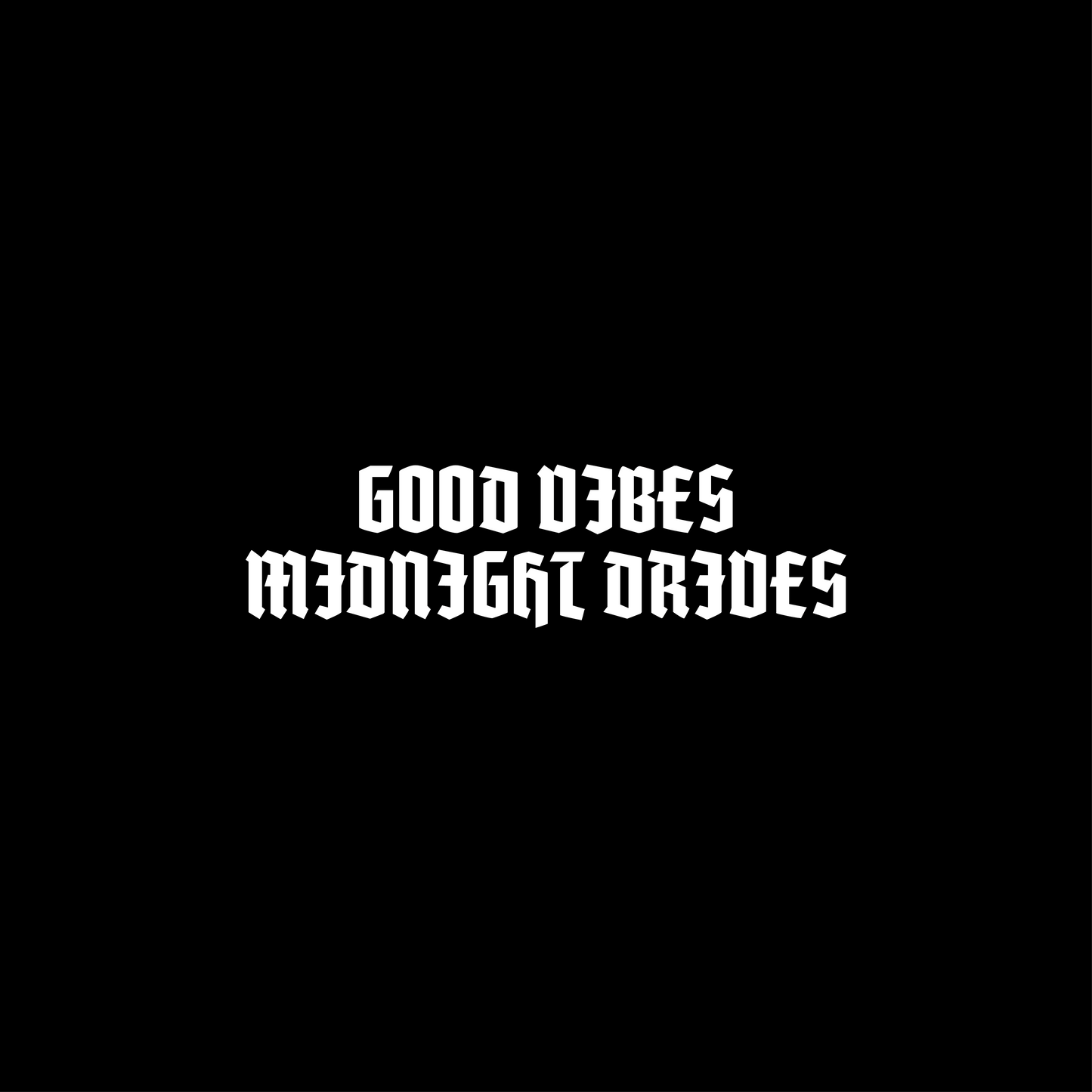 Good Vibes Midnight Drives - Wing Mirror Sticker