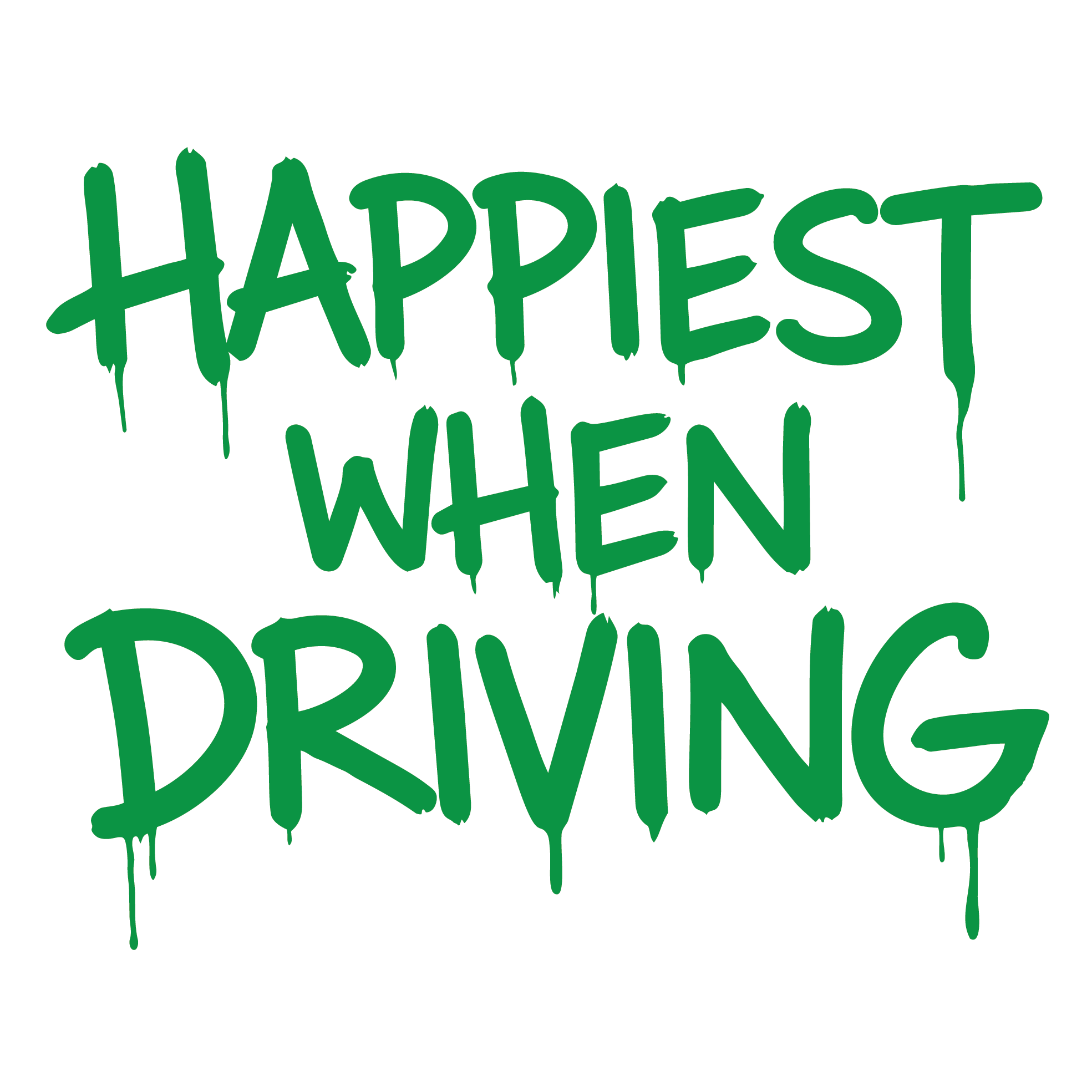 Happiest when driving Sticker