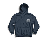 Takona Classic Racing Division hoodie in French Navy, front view with embroidery
