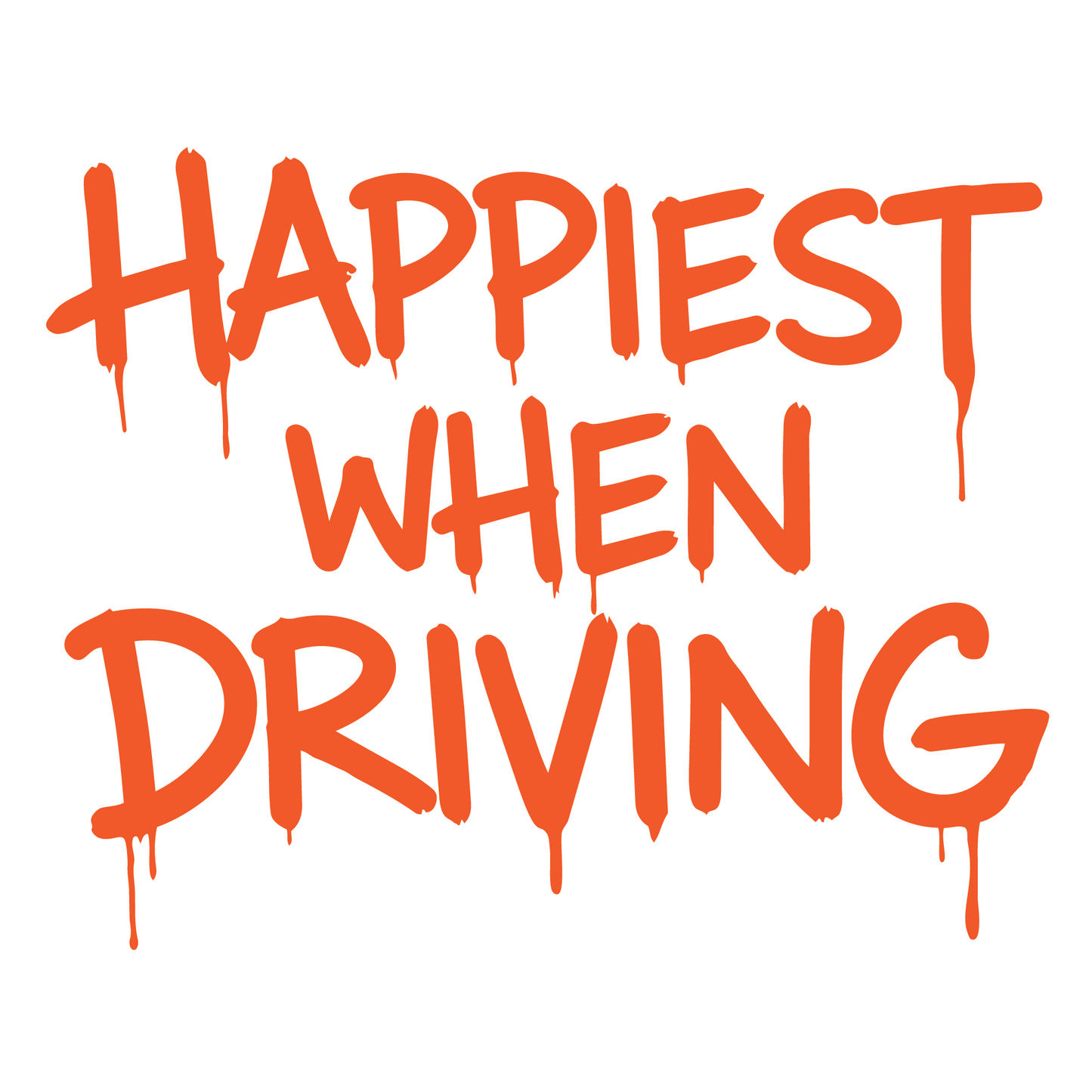 Happiest when driving Sticker