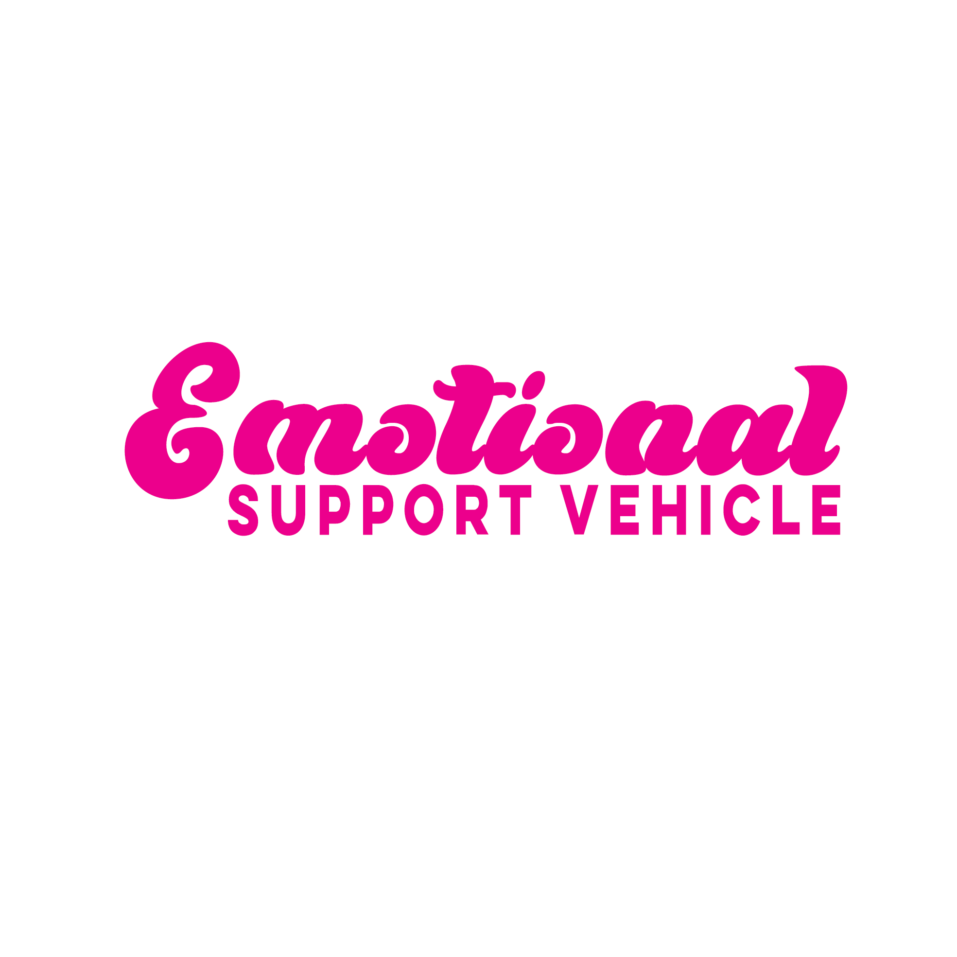 Emotional Support Vehicle Sticker