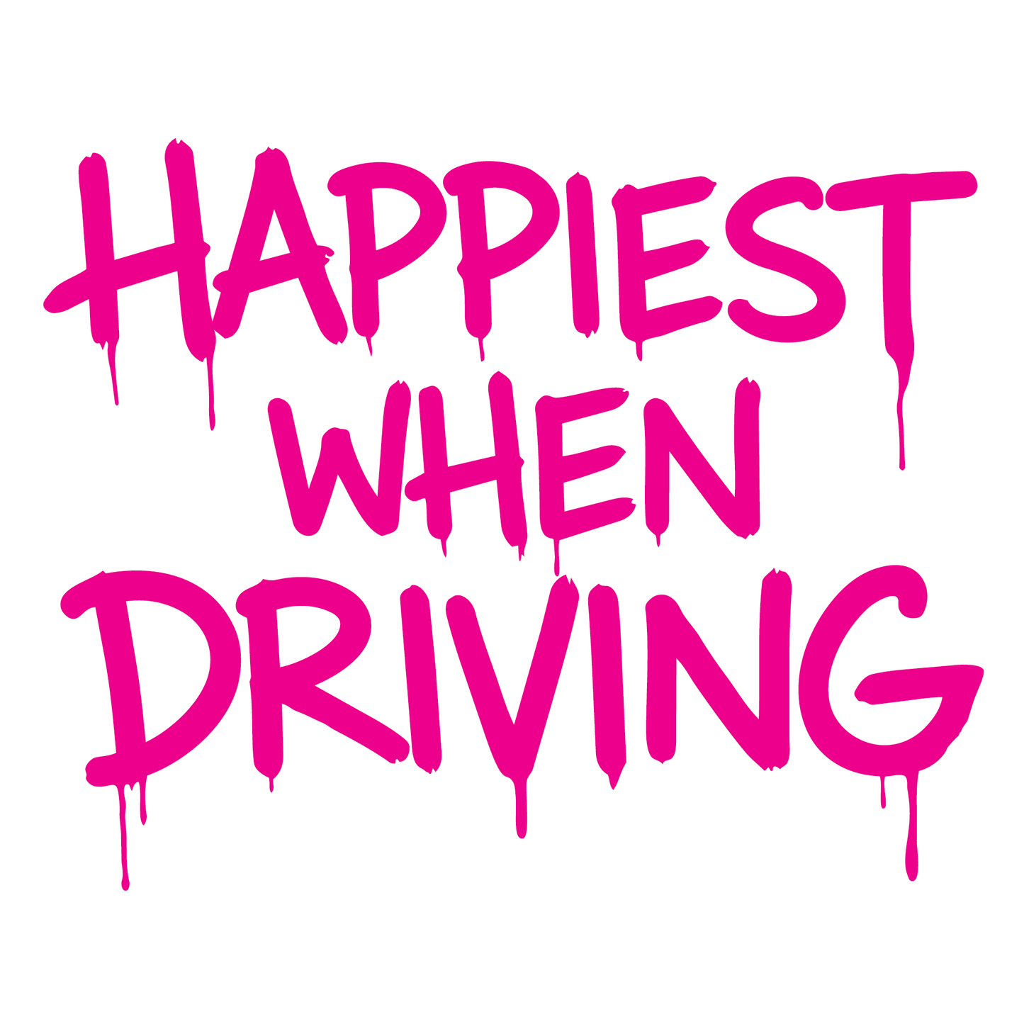 Happiest when driving Sticker