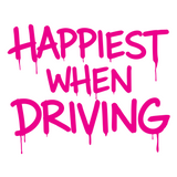 Happiest when driving Sticker
