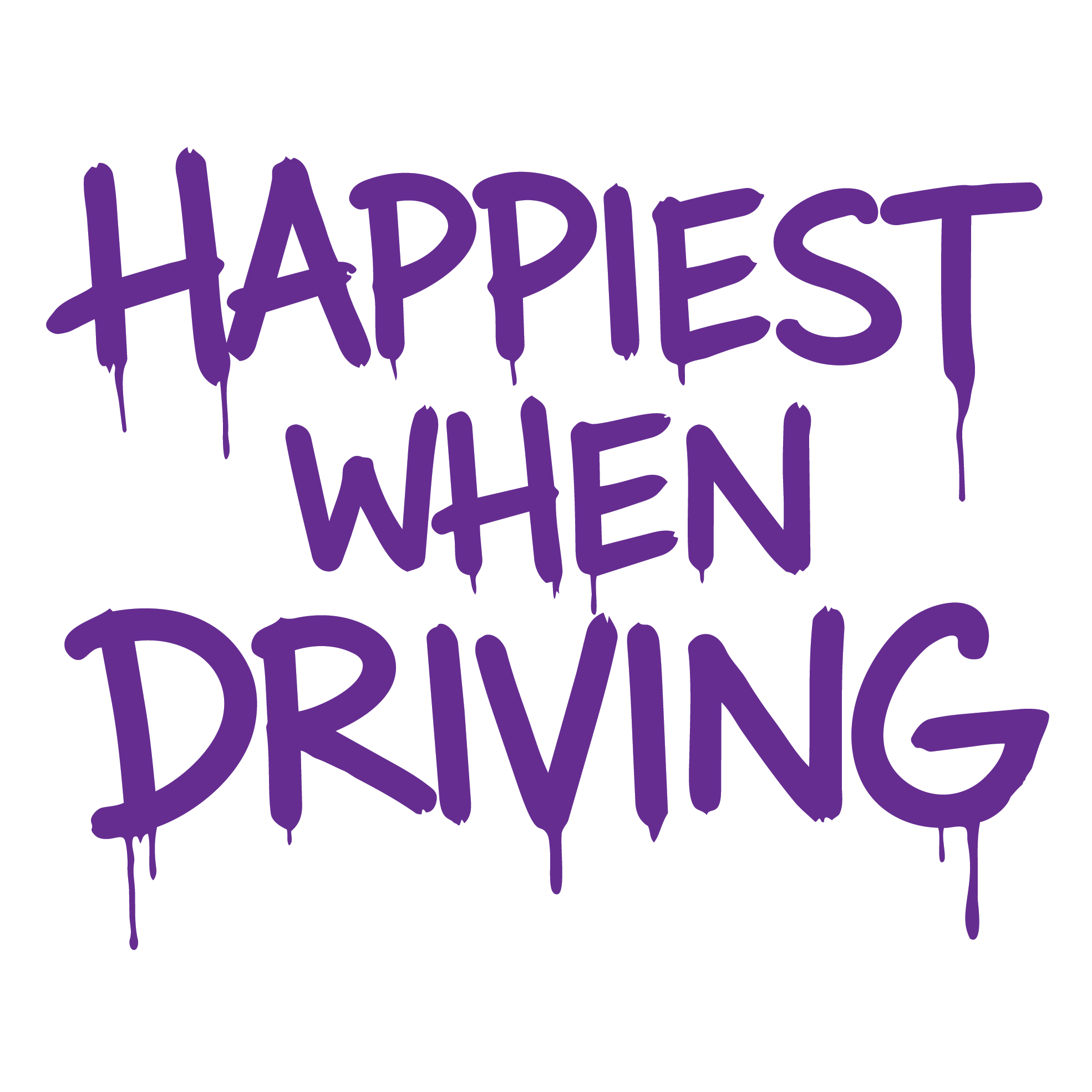 Happiest when driving Sticker