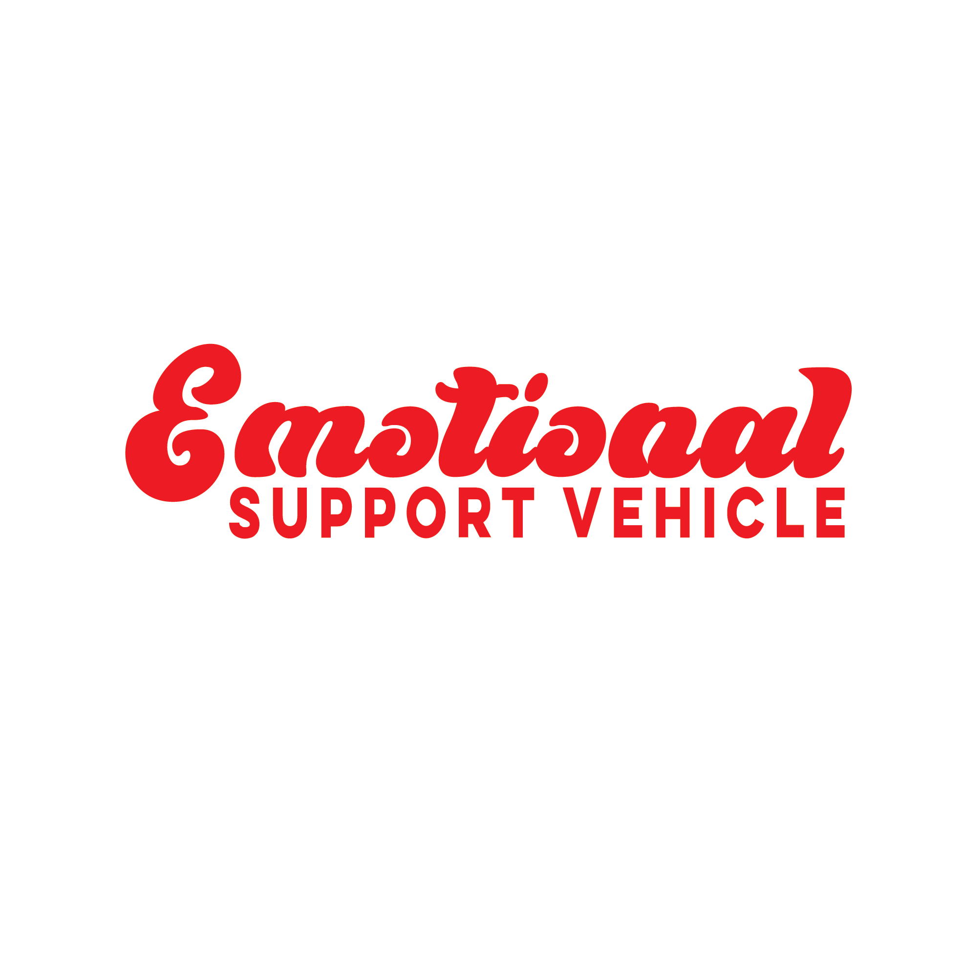 Emotional Support Vehicle Sticker