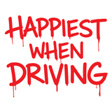 Happiest when driving Sticker