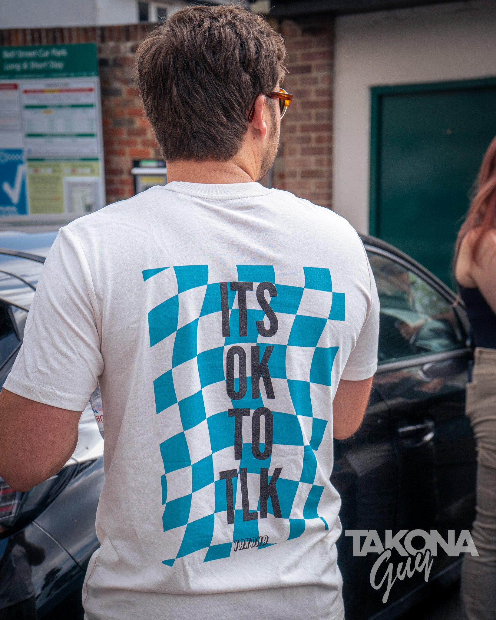 Its Ok To Tlk Chequered Flag Tee