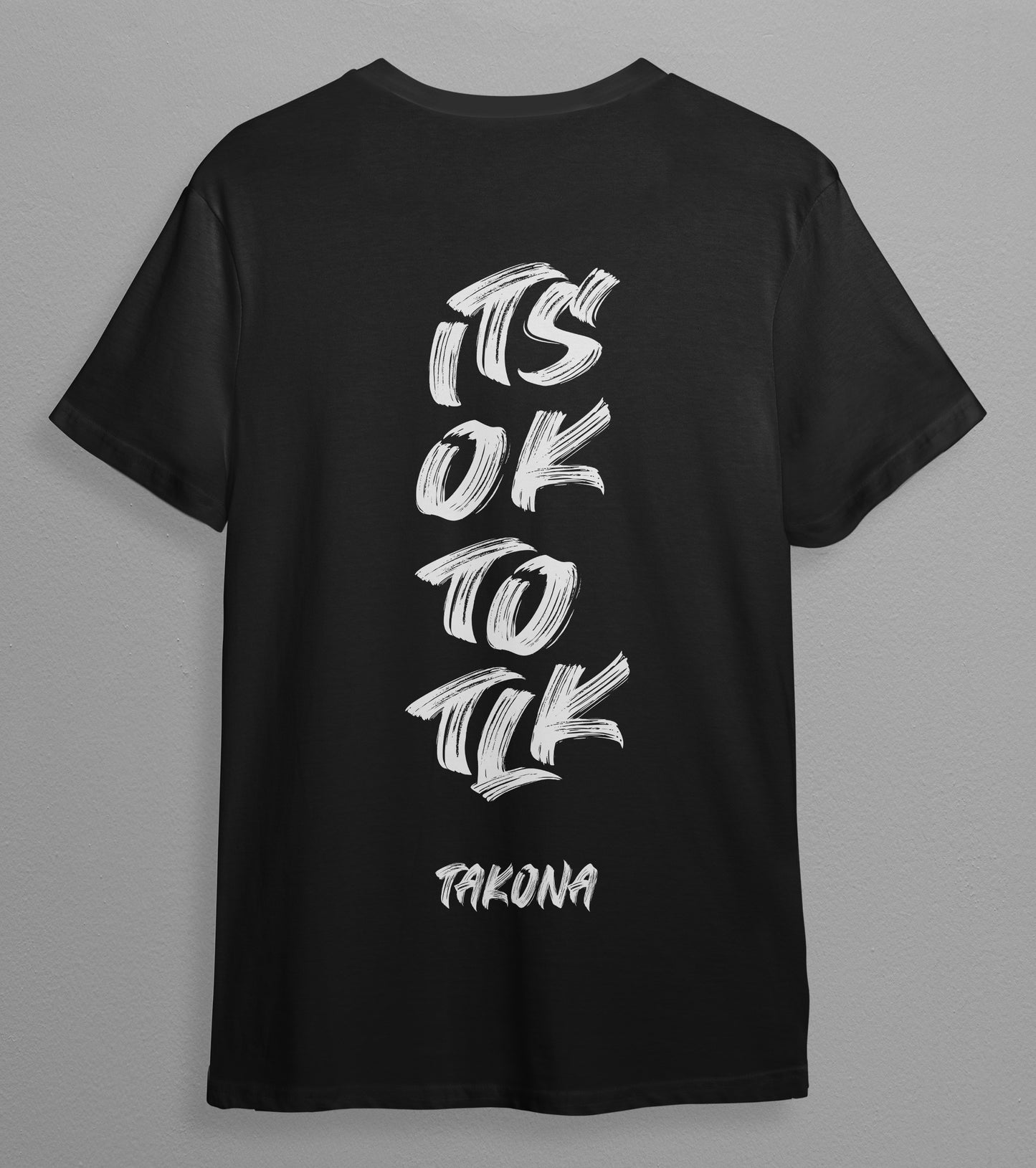 It’s Ok To Tlk paint style tee.