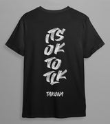 It’s Ok To Tlk paint style tee.