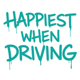 Happiest when driving Sticker