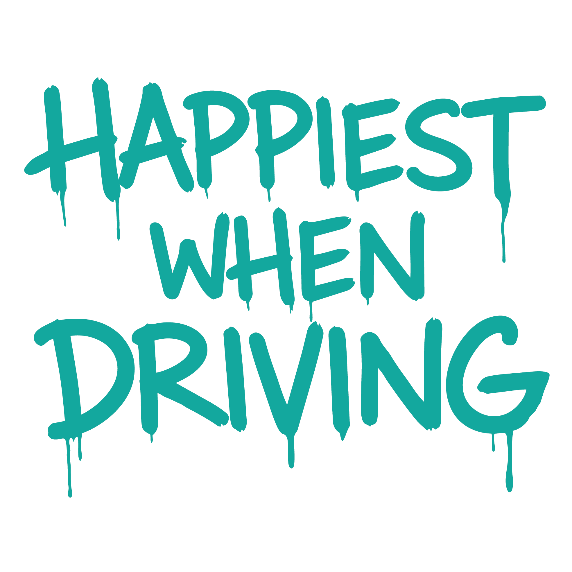 Happiest when driving Sticker