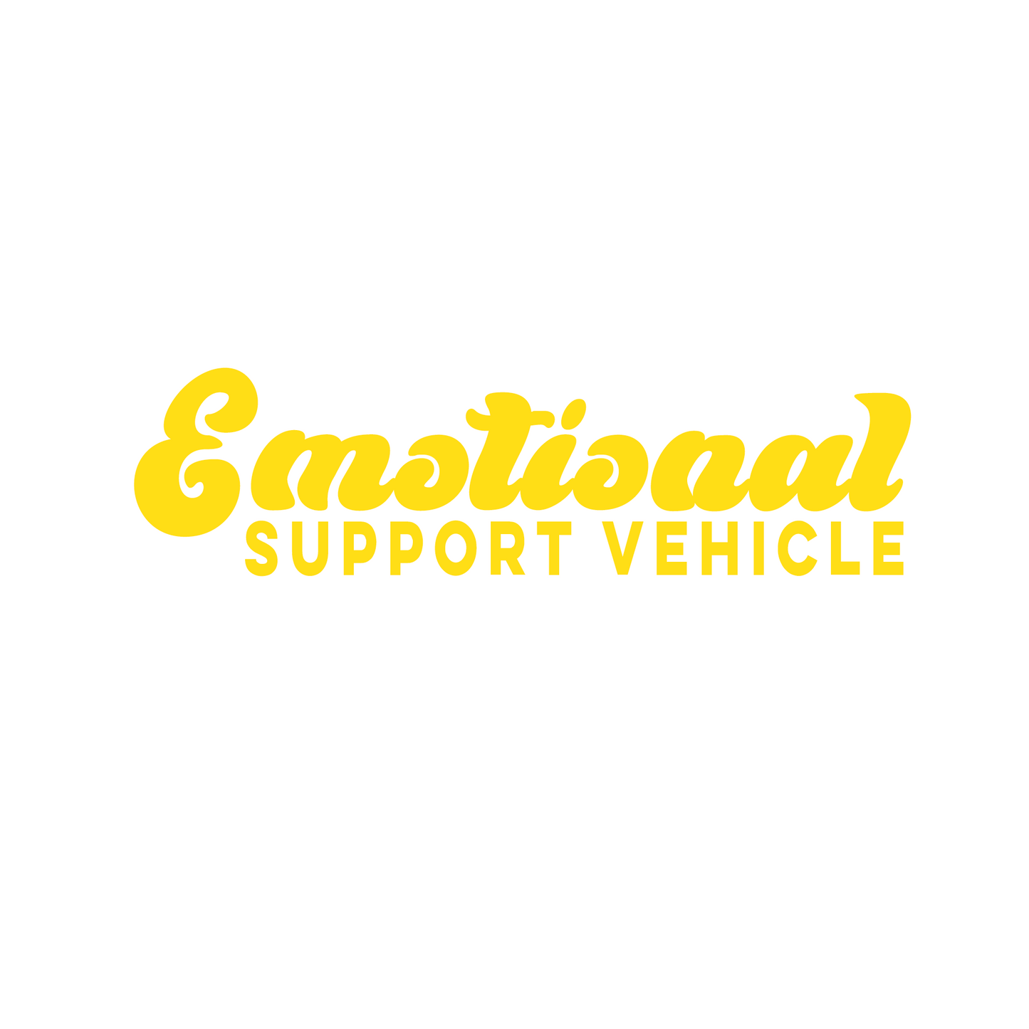 Emotional Support Vehicle Sticker