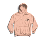 Takona Classic Racing Division hoodie in Fraiche Peche, front view with embroidery