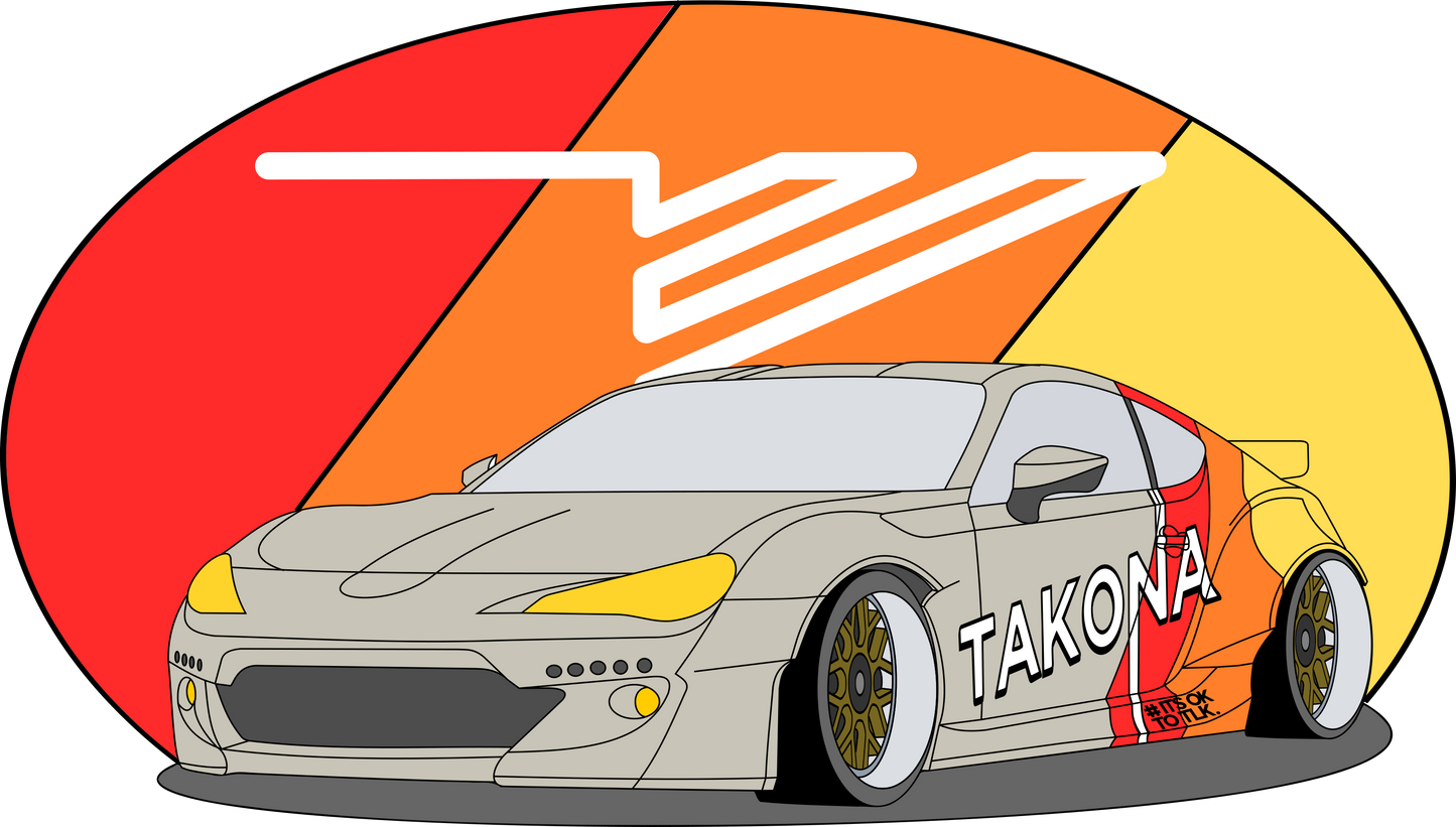Widebody Toyota TRD GT86 Drawing Sublimation Printed onto high GSM Paper.