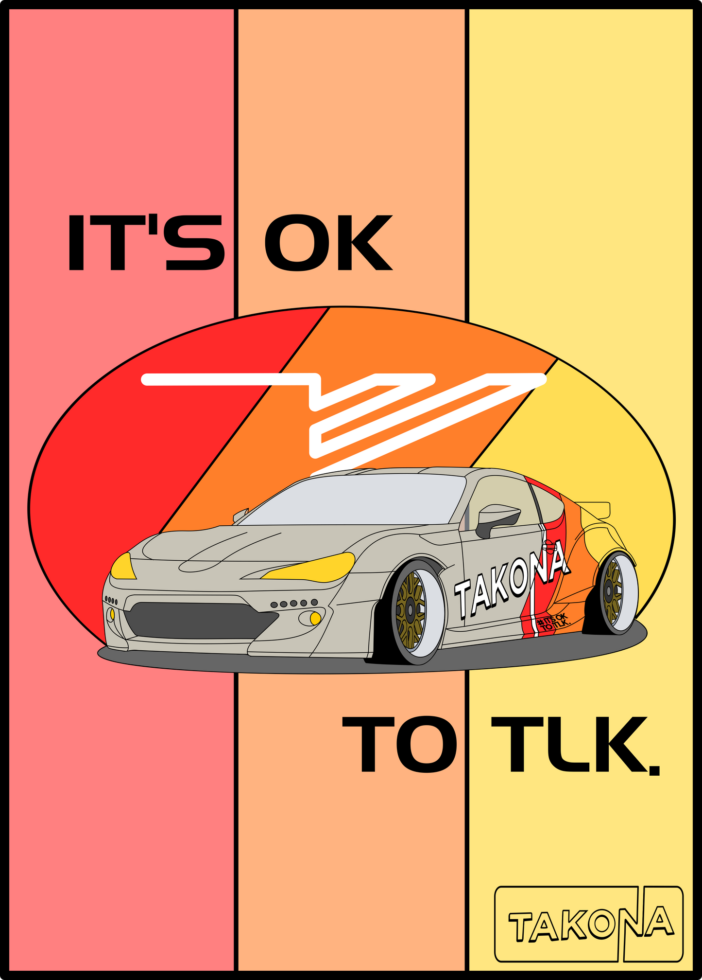 Widebody Toyota TRD GT86 Drawing Sublimation Printed onto high GSM Paper.