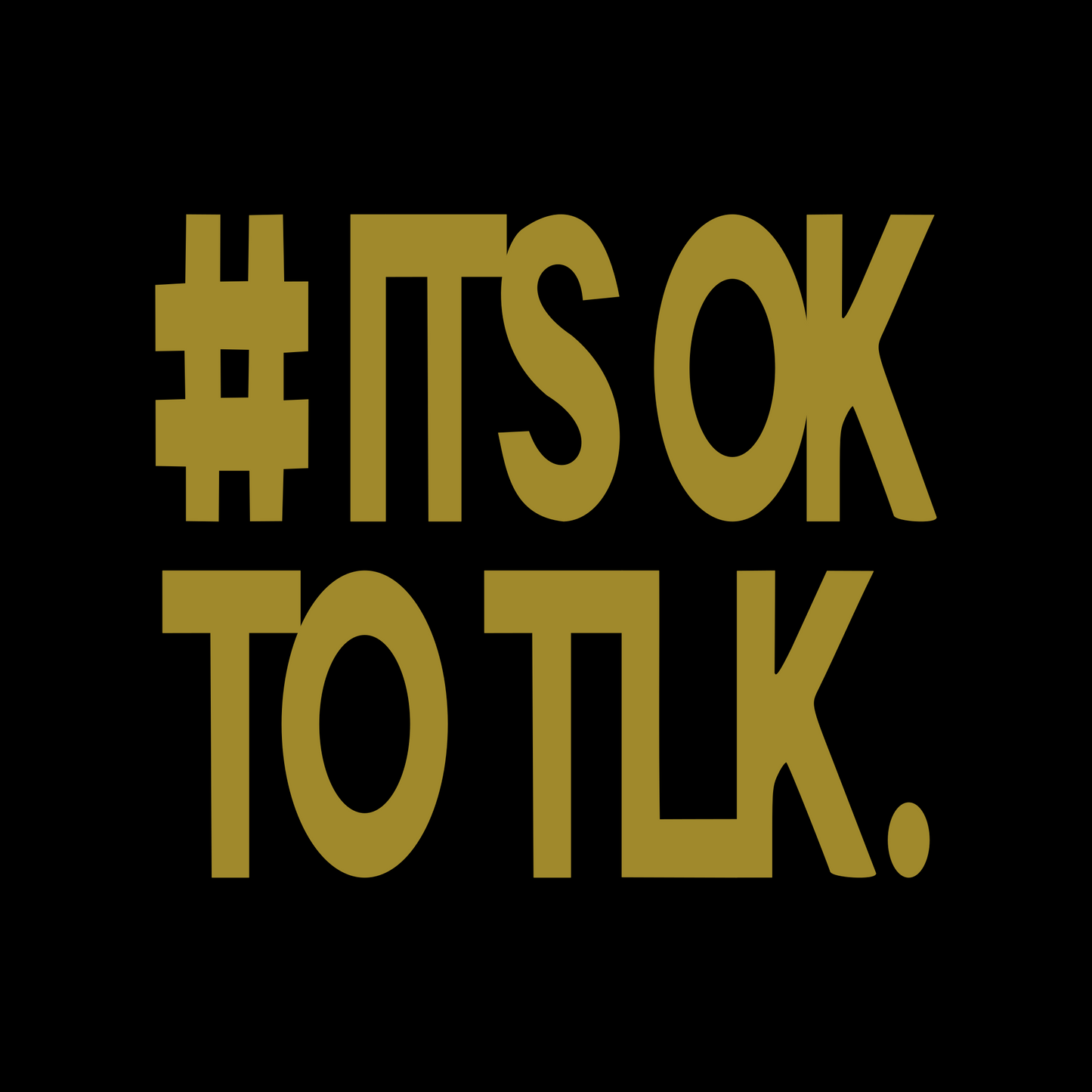 Stacked #IT'S OK TO TLK. Sticker