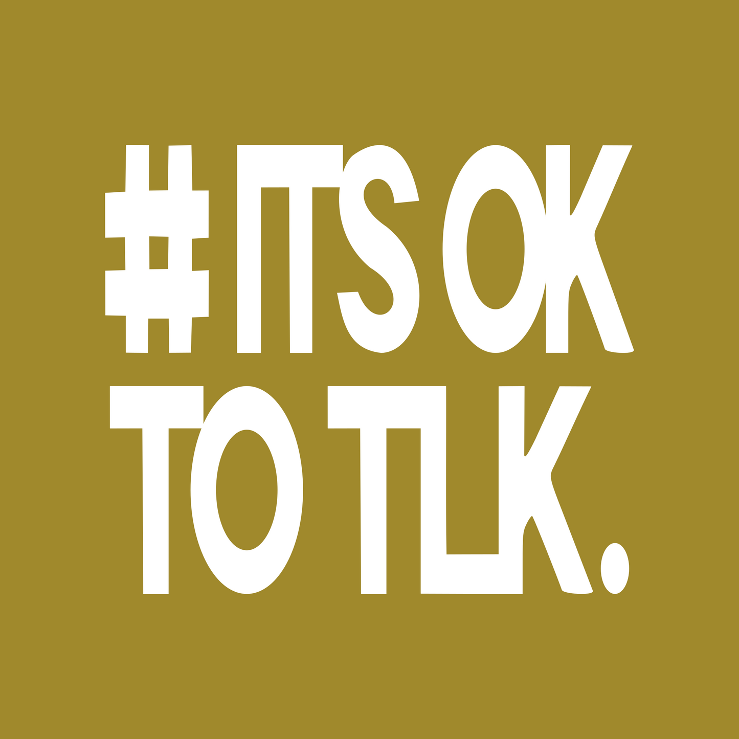 Stacked #IT'S OK TO TLK. Sticker
