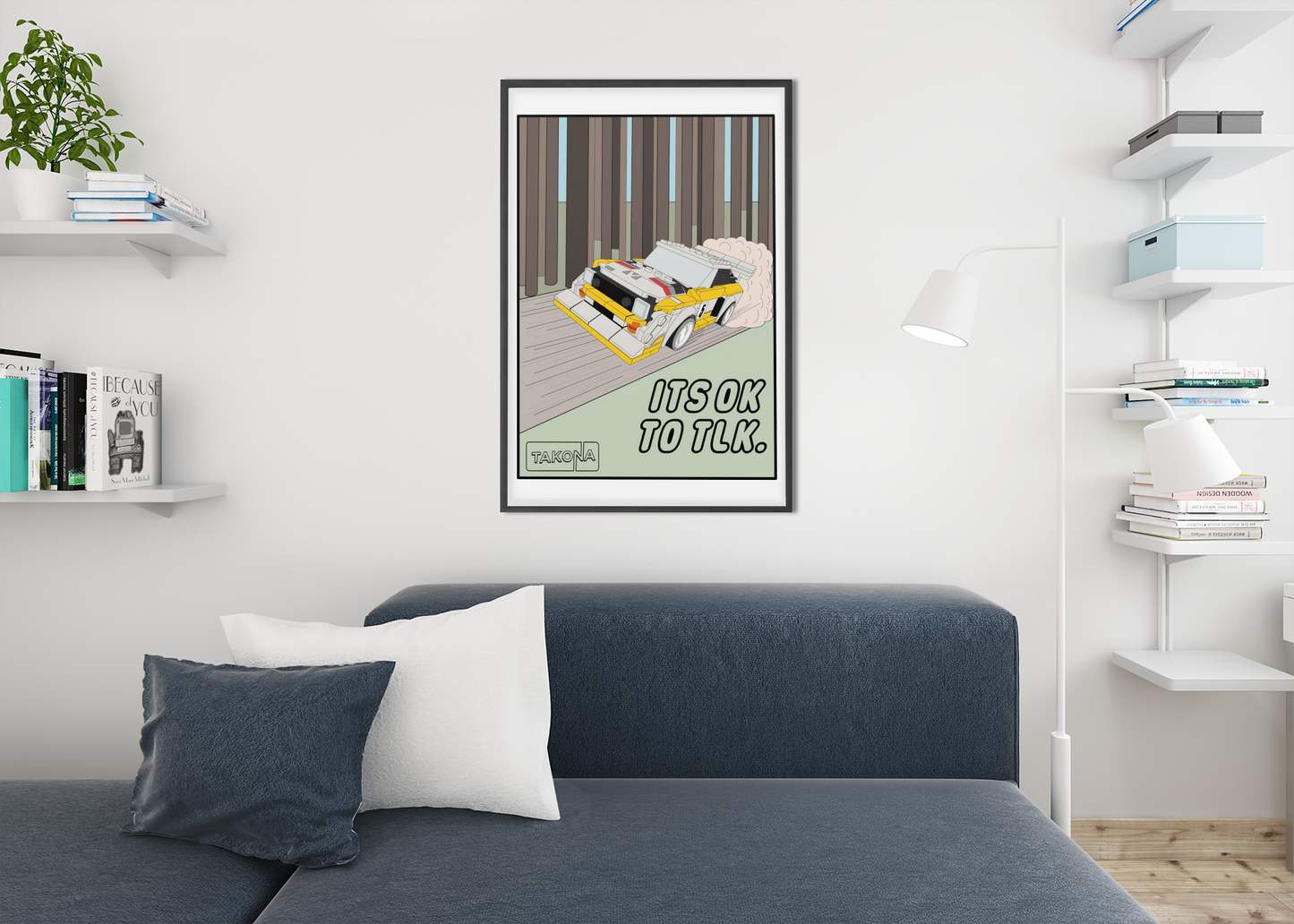 LEGO Audi Quattro Drawing Sublimation Printed onto high GSM Paper.