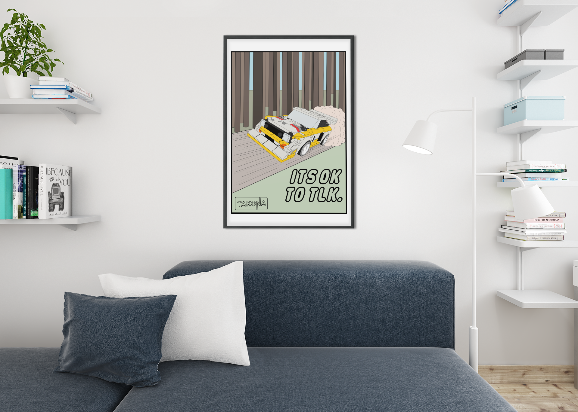 LEGO Audi Quattro Drawing Sublimation Printed onto high GSM Paper.